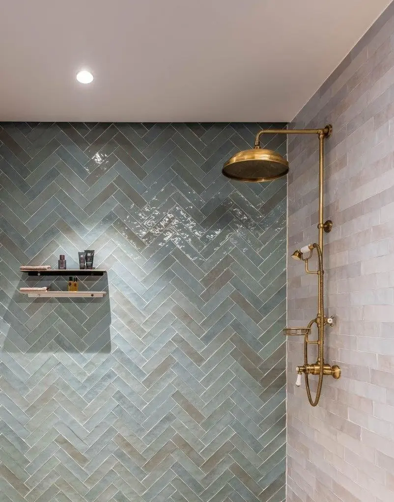 Wandtegel - Groen - 6,2x25cm - Glans - R87ATVD - Image 3